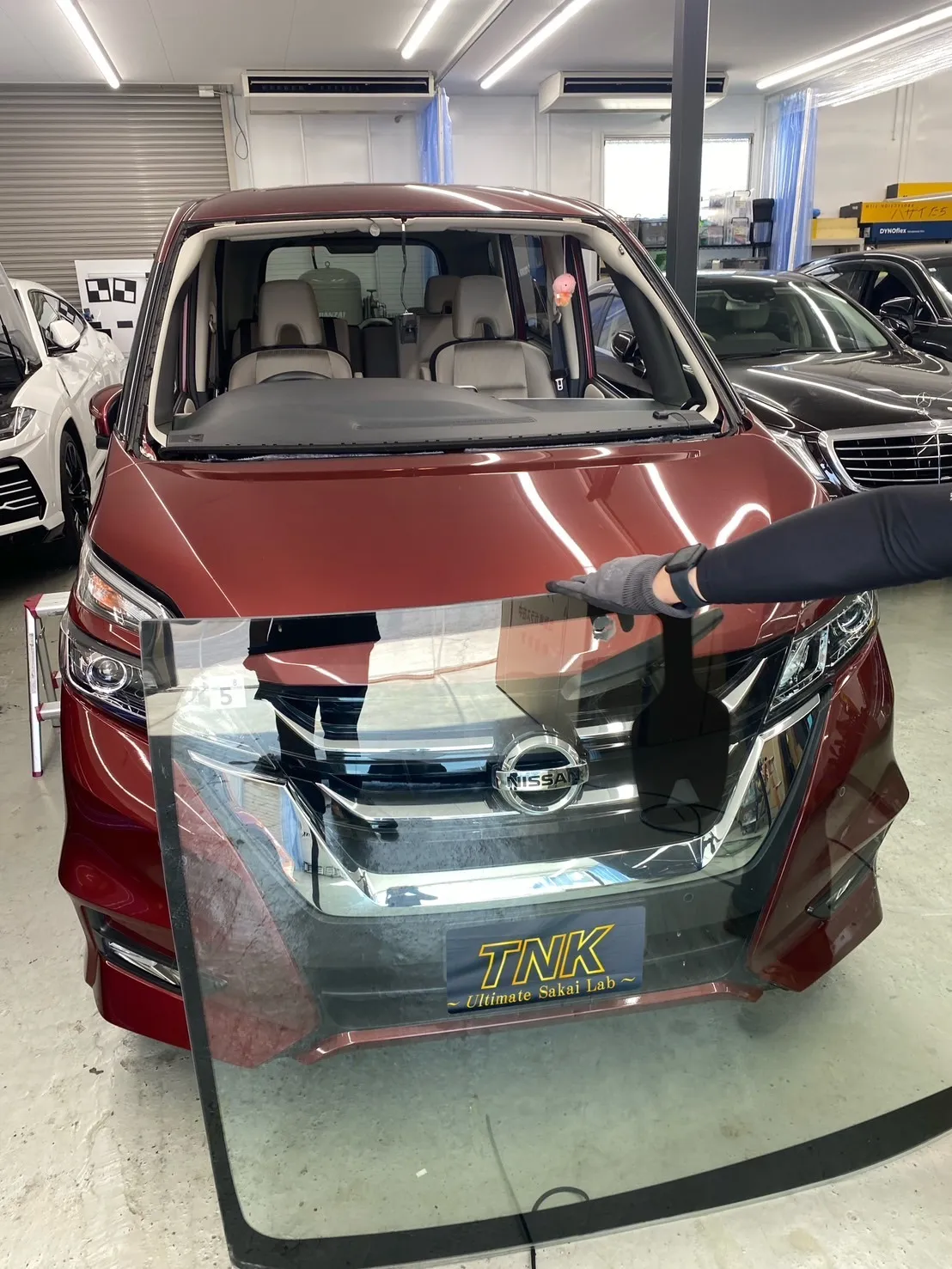 フロントガラス交換でご来店して頂きました！C27セレナ